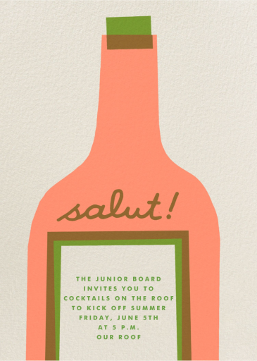 Wine Salut - Cocktail Party Invitation by The Indigo Bunting
