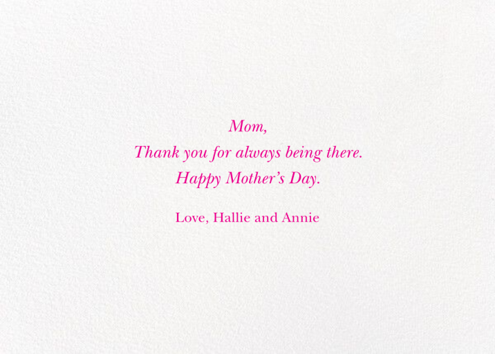 Spring Peony - Valentine's Day Card by Felix Doolittle - Back