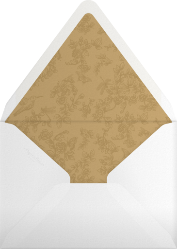 Gold Floral Butterfly Invitation Envelope