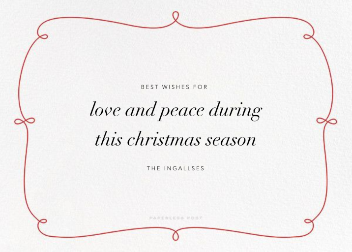 Love is All Around - Holiday Card by Paperless Post - Back