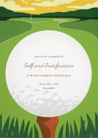 Tee Time - Bachelor Party Invitation by Paperless Post