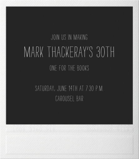 Snapshot - Double Sided - Birthday Invitation by Paperless Post - Back