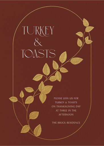 Nouveau Foliage - Invitation by Paperless Post