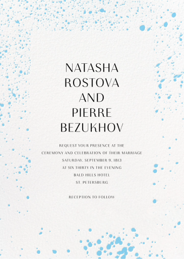 Splatter Cloth II - Wedding Invitation by Paperless Post