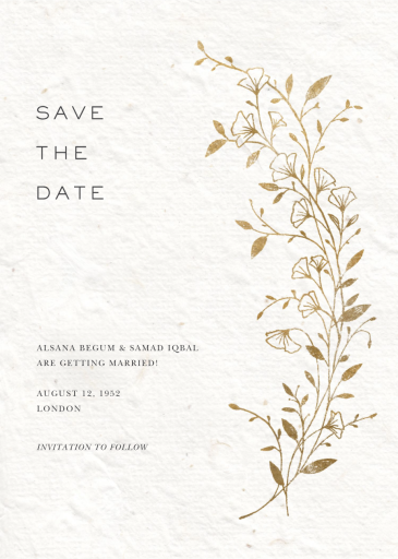 Botanical Pressed Wildflower - Save the Date by Paperless Post