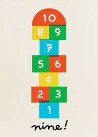 Hopscotch - Birthday Invitation by The Indigo Bunting