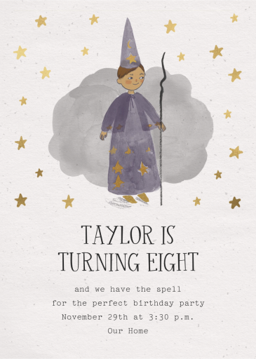 Magic Spell - Birthday Invitation by Merrilee Liddiard
