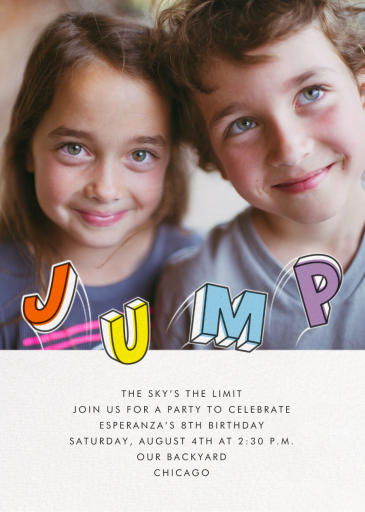 Jump Lettering (Photo) by Paperless Post