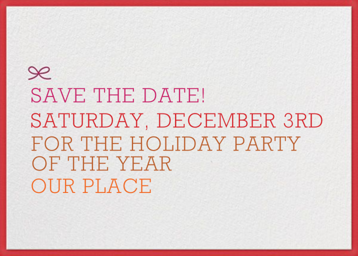 Ombre - Holiday Save the Date by The Indigo Bunting