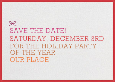 Ombre - Holiday Save the Date by The Indigo Bunting