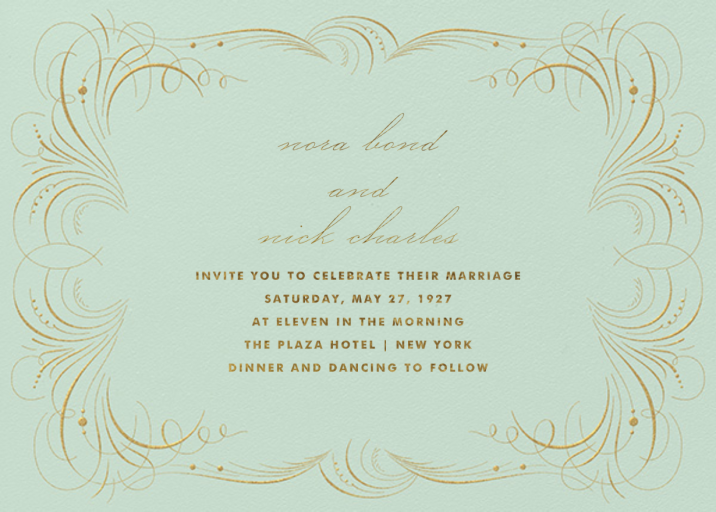 Gold Flourish - Wedding Invitation by The Indigo Bunting