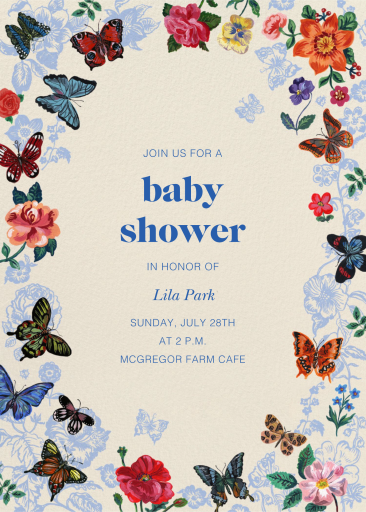 Nature Frame - Baby Shower Invitation by Nathalie Lété