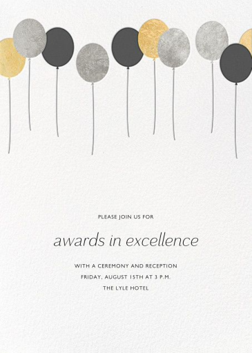 Balloons (New) - Awards Ceremony Invitation by Paperless Post