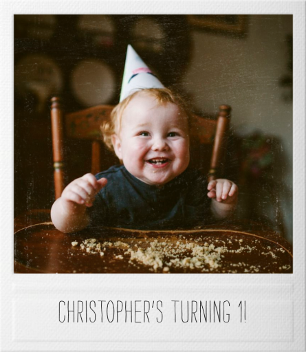 Snapshot - Double Sided - First Birthday Invitation by Paperless Post