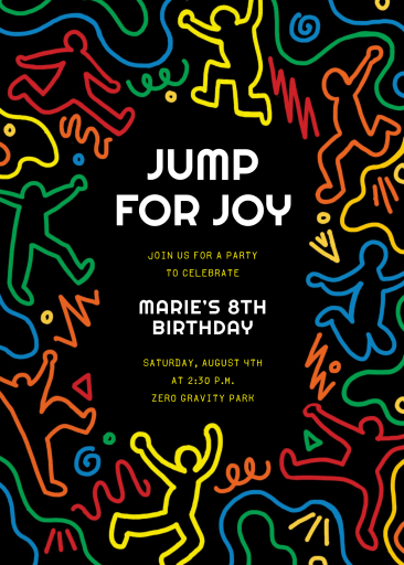 Electric Outline - Invitación de cumpleaños de Paperless Post