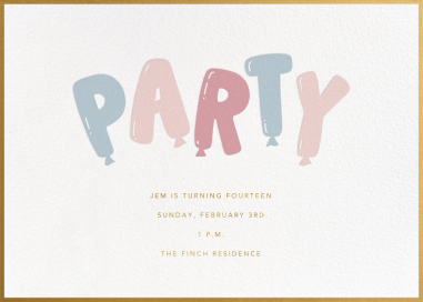 Party Balloon Letters by Sugar Paper