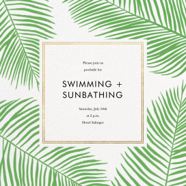 Palmier III (Invitation) - Pool Party Invitation by Paperless Post