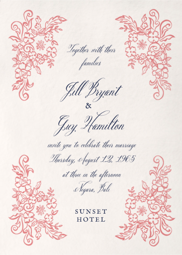 Swirls and Flowers - Invitation by Emilia Wickstead