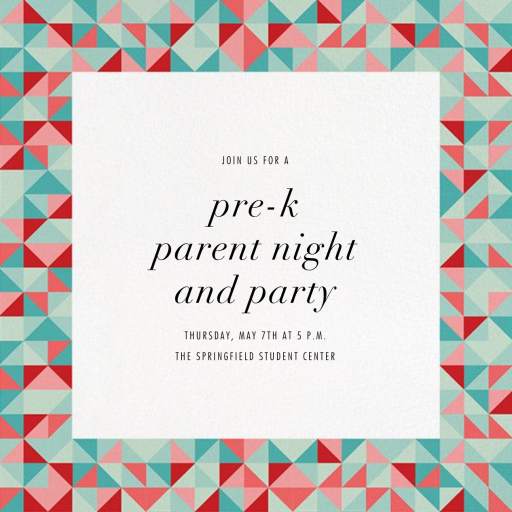 Quilt Block - Invite - School Event Invitation by Paperless Post