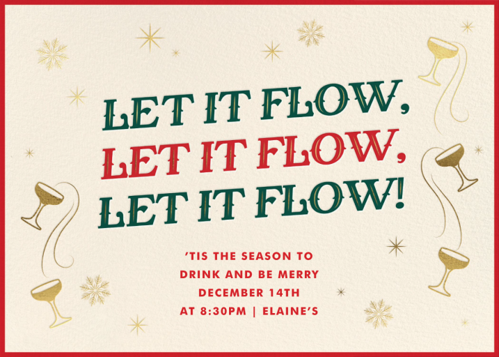 Flow Day - Holiday Party Invitation by Cheree Berry Paper & Design