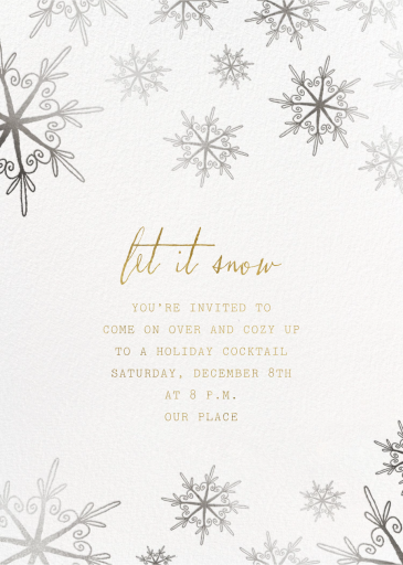 Vintage Snowflakes - Holiday Party Invitation by Paperless Post