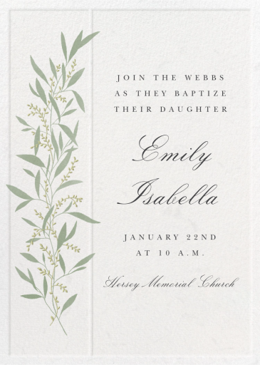 Untamed Grace - Baptism & Christening Invitation by Paperless Post