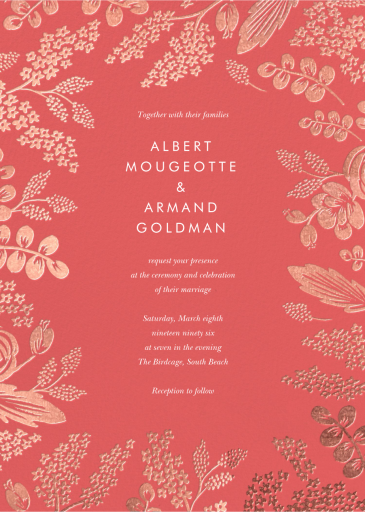 Heather and Lace - Wedding Invitation by Rifle Paper Co.