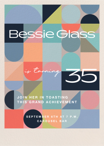 Mod Pattern - Birthday Invitation by Gold Rush Paper