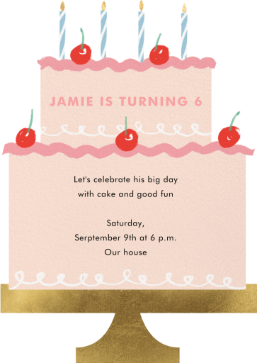 Vintage Cake Cutout by Meri Meri - Back