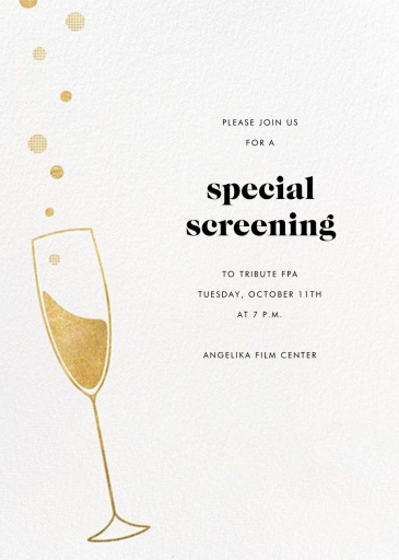 Champagne Flute - Get-Together Invitation by Paperless Post