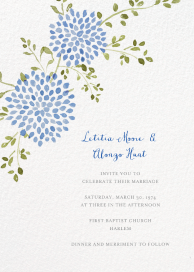 Watercolor Dahlias - Wedding Invitation by Paperless Post