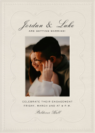 Embossed Scallop - Engagement Party Invitation by Paperless Post