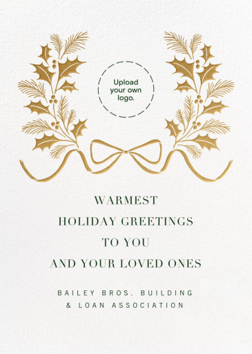 Holly Laurel - Business Holiday Card by Paperless Post