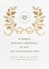 Holly Laurel - Business Holiday Card by Paperless Post