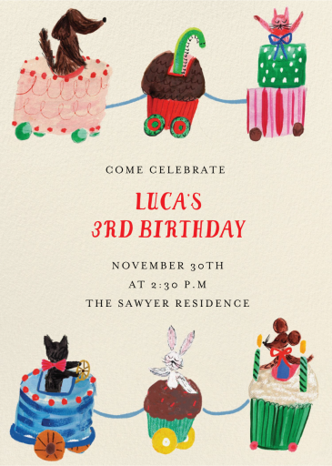 Cake on Wheels - Invitation by Mr. Boddington's Studio