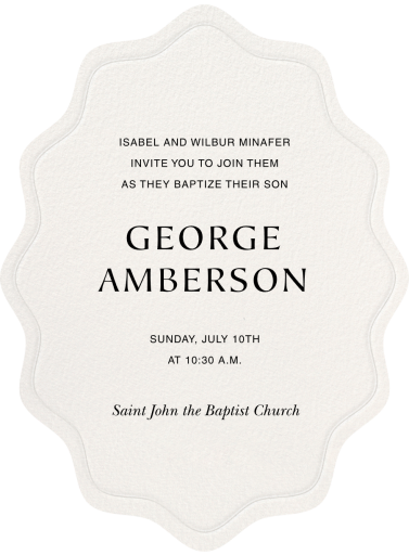 Embossed Cutout - Religious Invitation by Paperless Post