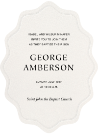 Embossed Cutout - Baptism & Christening Invitation by Paperless Post