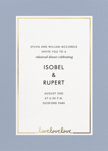 Thirds a Charm - Rehearsal Dinner Invitation by kate spade new york