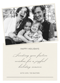 Photo Minimalist Holiday Card