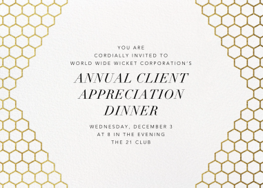 Honeycomb Party - Business Dinner Invitation by Paperless Post