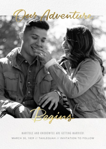 Our Adventure Begins - Save the Date by Paperless Post