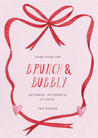Bow Tied - Brunch Invitation by Mr. Boddington's Studio