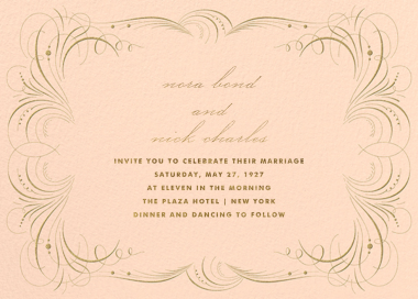 Gold Flourish - Wedding Invitation by The Indigo Bunting