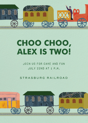 Choo Choo Train - Invitation by Hadley Paper Goods