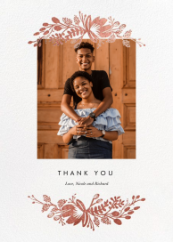 Floral Silhouette (Portrait Photo) - Thank You Card by Rifle Paper Co.