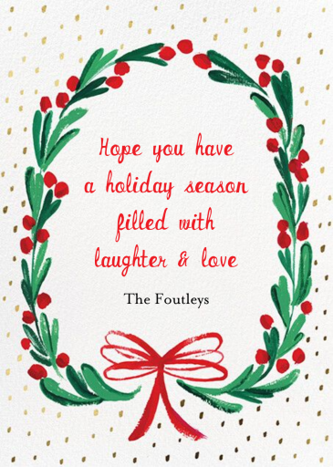 Holly Ring - Holiday Card by Mr. Boddington's Studio