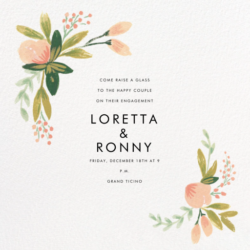 Peach Posies - Invitation by Rifle Paper Co.