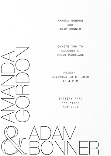 Ampersand Outline - Invitation by Paperless Post