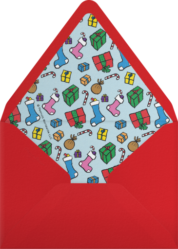 Peanuts Holiday Tree Invitation Envelope