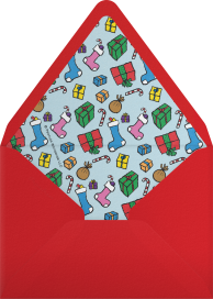 Peanuts Holiday Tree Invitation Envelope